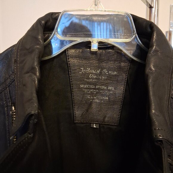 NWT Blend Women's Black Lined Genuine Leather Jacket Warm Outerwear Size L - Picture 10 of 14